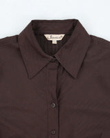Vintage 90s Jessica Brown Blouse - L