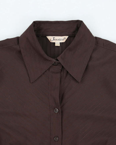 Vintage 90s Jessica Brown Blouse - L