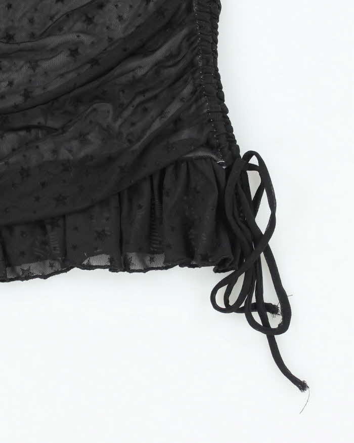 Vintage Y2k 00s Horoscope Ruched Bandeau Top - XS