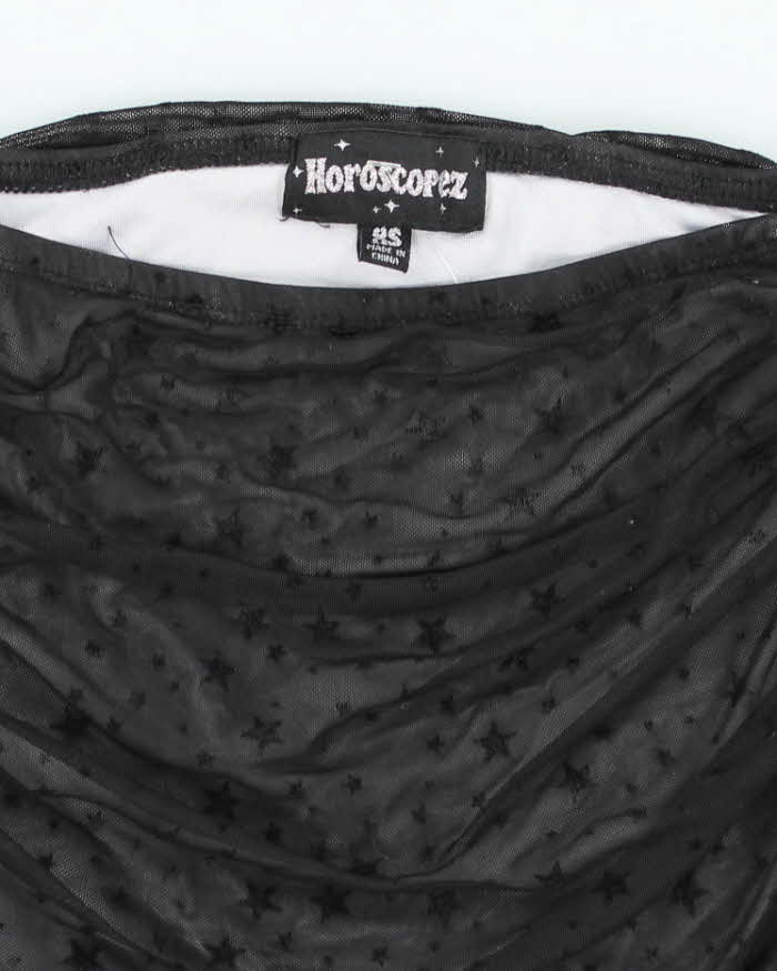 Vintage Y2k 00s Horoscope Ruched Bandeau Top - XS