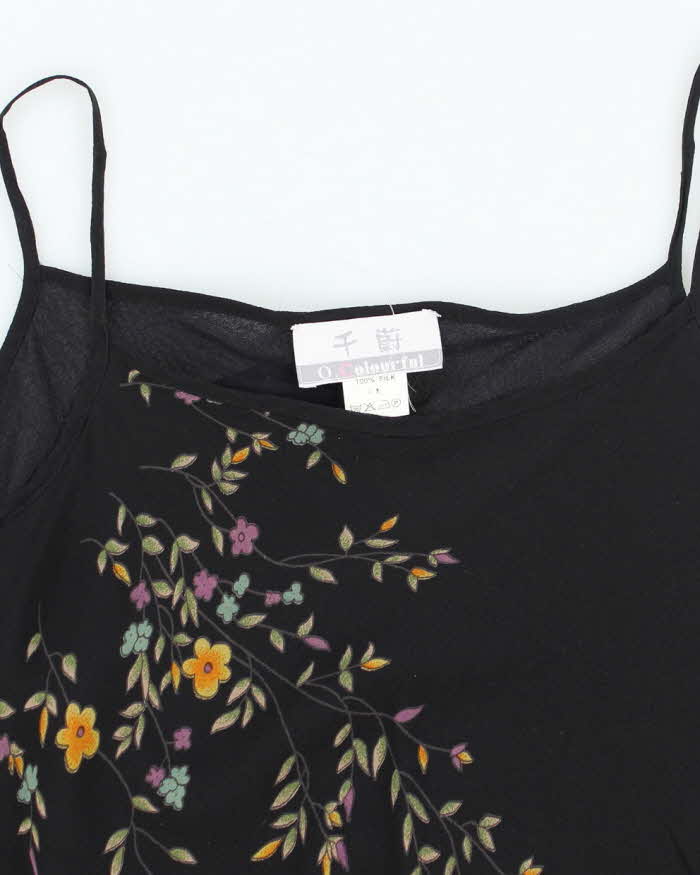 Vintage 90s Silk Floral Cami - S