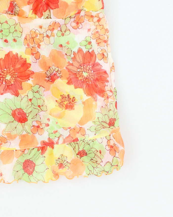 Vintage Y2k 00s Mesh Floral Cami - S