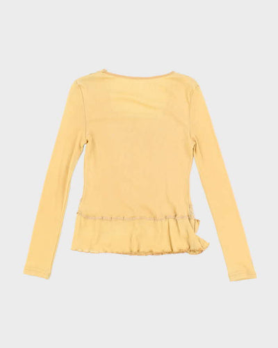 Vintage Y2k 00s Double Mesh Sequin Top - S