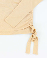 Vintage Y2k 00s LL Gold Sparkly Wrap Top - L