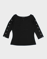 Vintage Y2k 00s Mesmerize Cut-Out Rhinestone Top - L