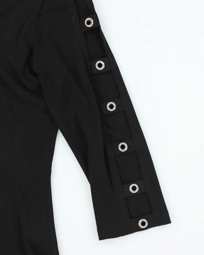 Vintage Y2k 00s Mesmerize Cut-Out Rhinestone Top - L
