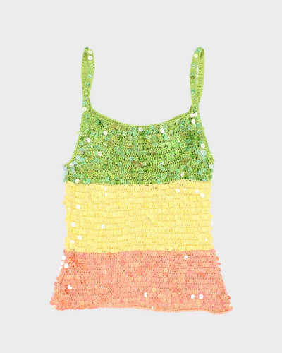 Vintage Y2k 00s Sequin Cami - XS