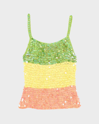 Vintage Y2k 00s Sequin Cami - XS