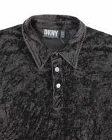 Vintage Y2k 00s DKNY Velour Oversized Blouse - XL