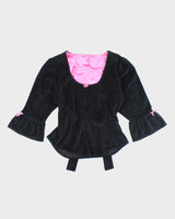 Vintage 90s 00s Betsey Johnson Velvet Blouse - L