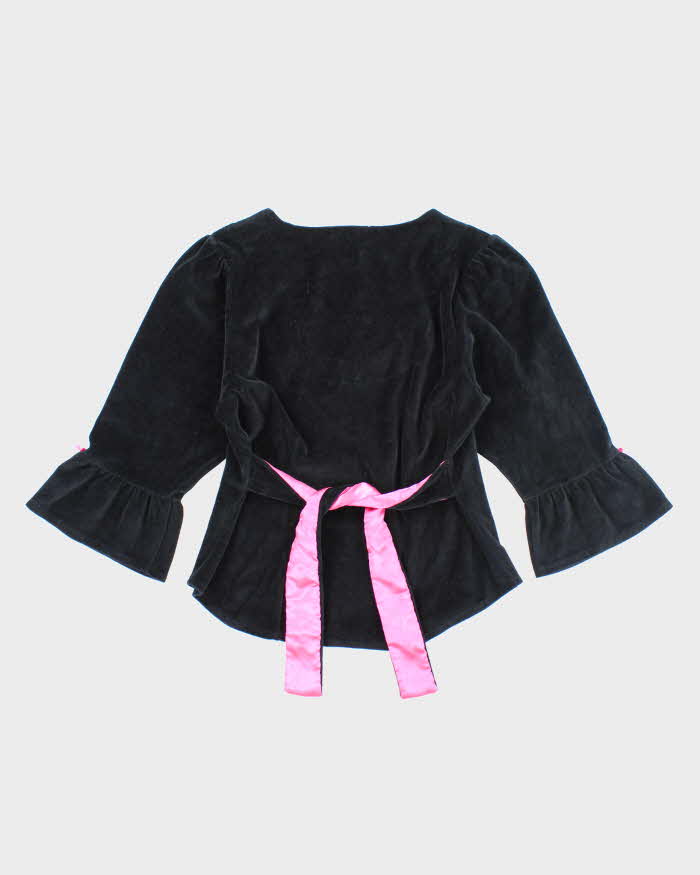 Vintage 90s 00s Betsey Johnson Velvet Blouse - L