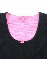 Vintage 90s 00s Betsey Johnson Velvet Blouse - L