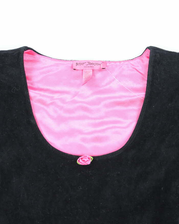 Vintage 90s 00s Betsey Johnson Velvet Blouse - L