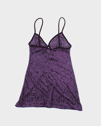 Vintage 90s La Senza Velvet Sheer Cami - S