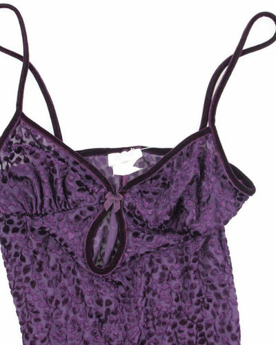 Vintage 90s La Senza Velvet Sheer Cami - S