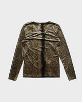 Vintage 90s Donovan Velvet Animal Print Top - M