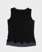 Vintage Y2k 00s Coldwater Creek Velvet Top - XS