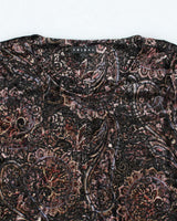 Vintage Y2k 00s Tribal Paisley Pattern Velvet Top - L
