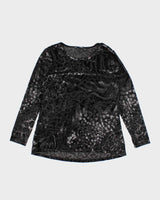 Vintage Y2k 00s Mr Max Velvet Animal Print Top - L