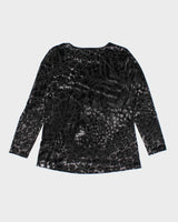 Vintage Y2k 00s Mr Max Velvet Animal Print Top - L