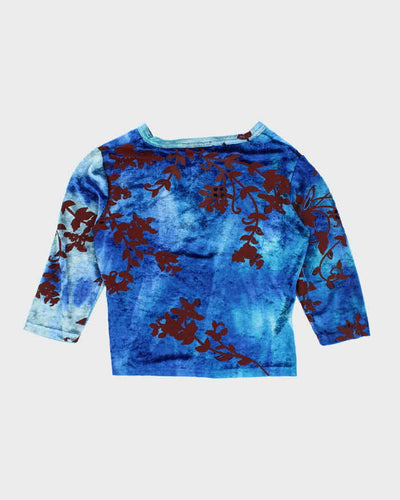 Vintage Y2k 00s Le Chateau Velvet Blouse - S