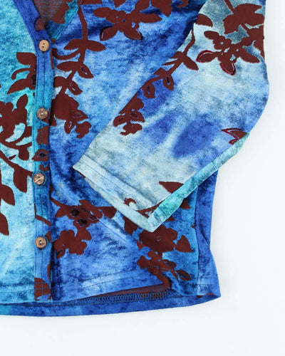 Vintage Y2k 00s Le Chateau Velvet Blouse - S