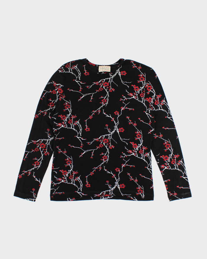 Vintage 90s Kim & Co Cherry Blossom Top - M