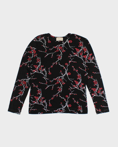 Vintage 90s Kim & Co Cherry Blossom Top - M