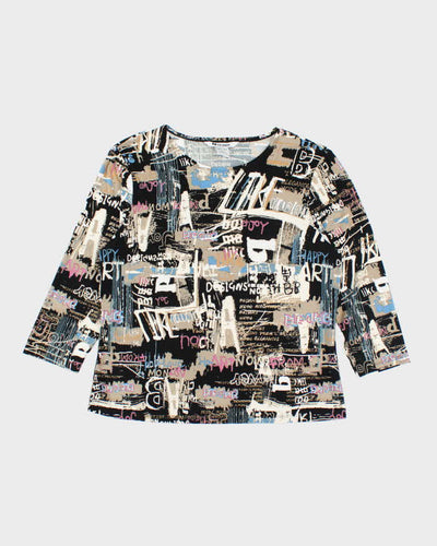 Vintage Y2k 00s Nygard Graffiti Top - L
