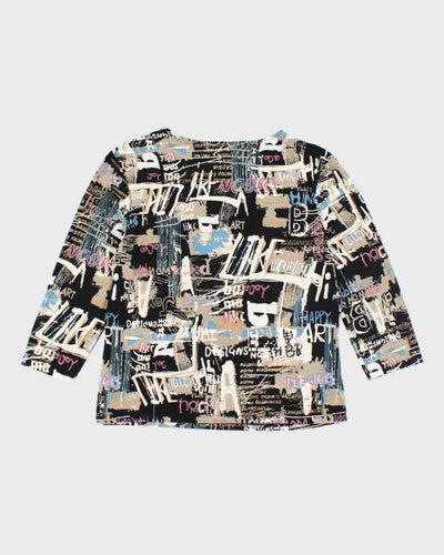 Vintage Y2k 00s Nygard Graffiti Top - L