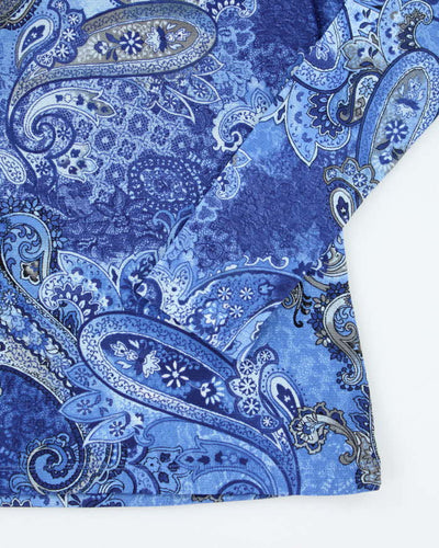 Vintage Y2k 00s Northern Reflections Double Mesh Paisley Pattern Top - M