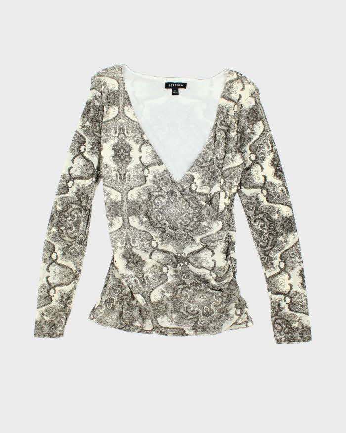 Vintage Y2k 00s Jessica Mesh Top - M