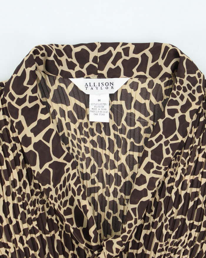 Vintage 90s Allison Taylor Pattern Blouse - M