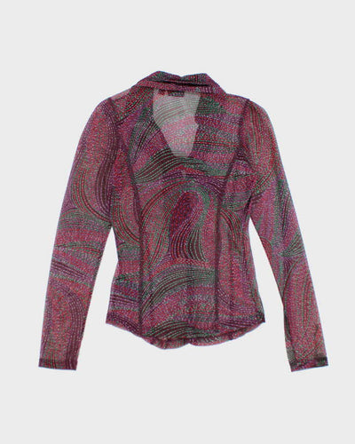 Vintage Y2k 00s Mexx Mesh Blouse - S
