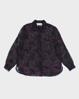 Vintage 90s Nygard Mesh Blouse - L
