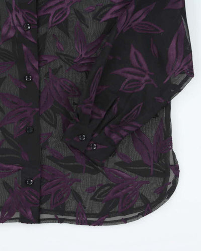 Vintage 90s Nygard Mesh Blouse - L