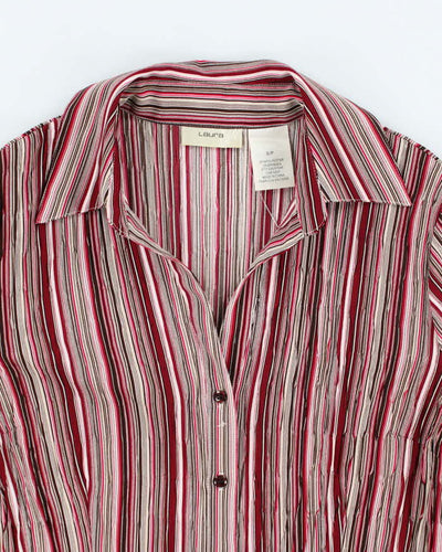 Vintage 90s Laura Pleated Blouse - S