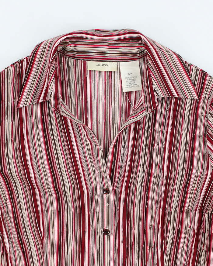 Vintage 90s Laura Pleated Blouse - S