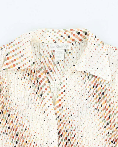 Vintage 90s Le Grange Polka Dot Blouse - S