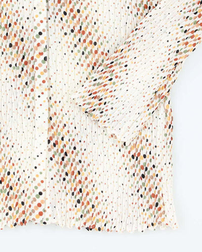 Vintage 90s Le Grange Polka Dot Blouse - S