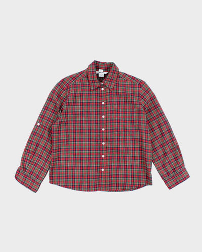 Vintage 90s Alia Tartan Blouse - L