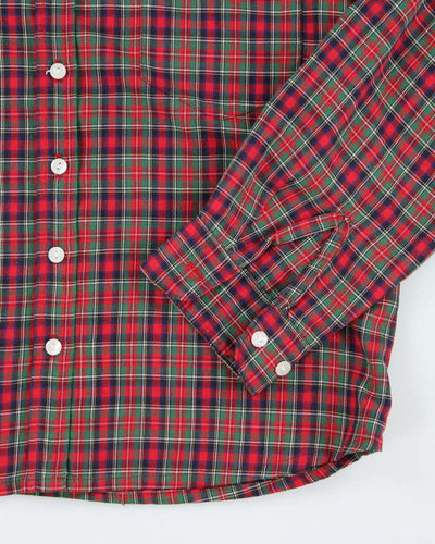 Vintage 90s Alia Tartan Blouse - L