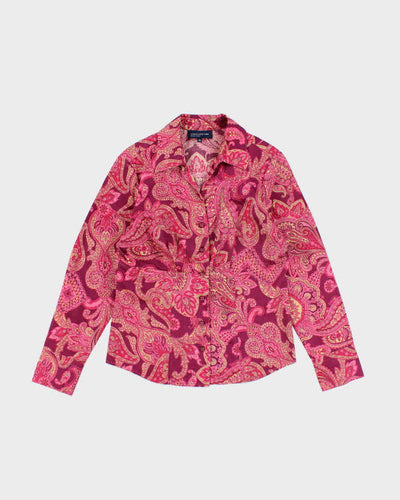 Vintage Y2k 00s Jones New York Paisley Pattern Blouse - M