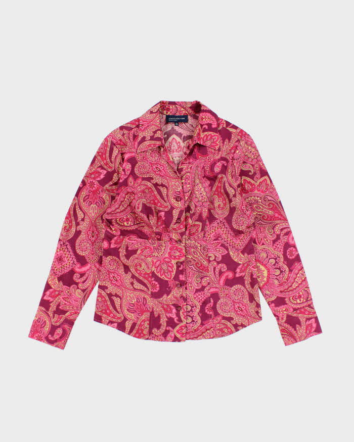 Vintage Y2k 00s Jones New York Paisley Pattern Blouse - M