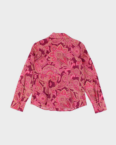 Vintage Y2k 00s Jones New York Paisley Pattern Blouse - M