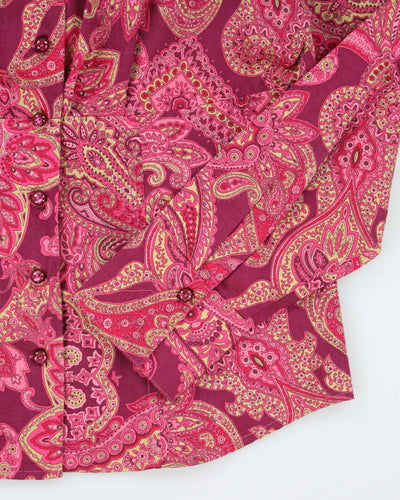 Vintage Y2k 00s Jones New York Paisley Pattern Blouse - M