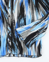 Vintage Y2k 00s Tradition Blue Pleated Blouse - L