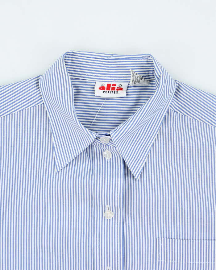 Vintage 90s Alia Striped Blouse - L
