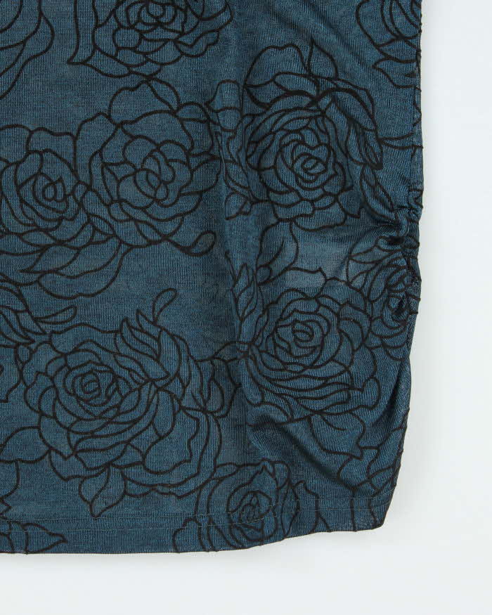 Vintage Y2k 00s Cleo Cowl Neck Sheer Top - S