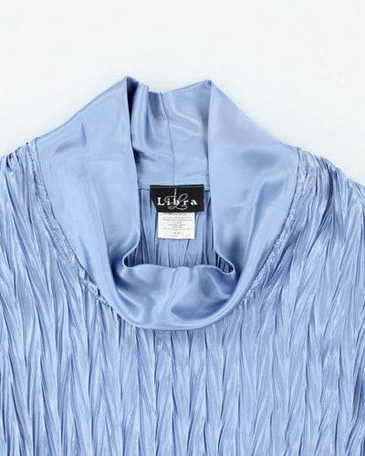 Vintage Y2k 00s Libra Cowl Neck Pleated Top - S
